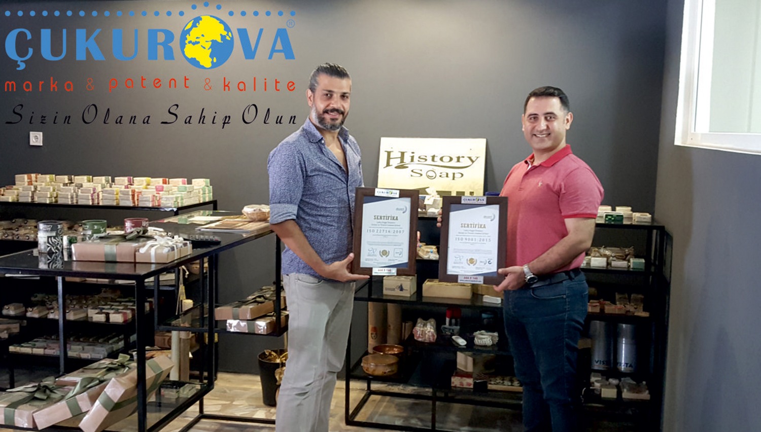 HISTORY SOAP ISO KALİTE BELGELERİNİ ÇUKUROVA PATENT'TEN ALDI !