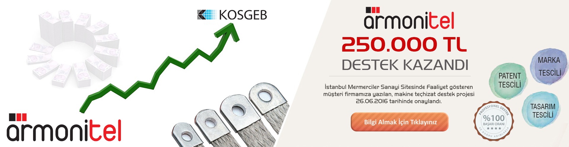 Armonitel Elektrik Kosgeb'den 250.000 hibe Kazandı