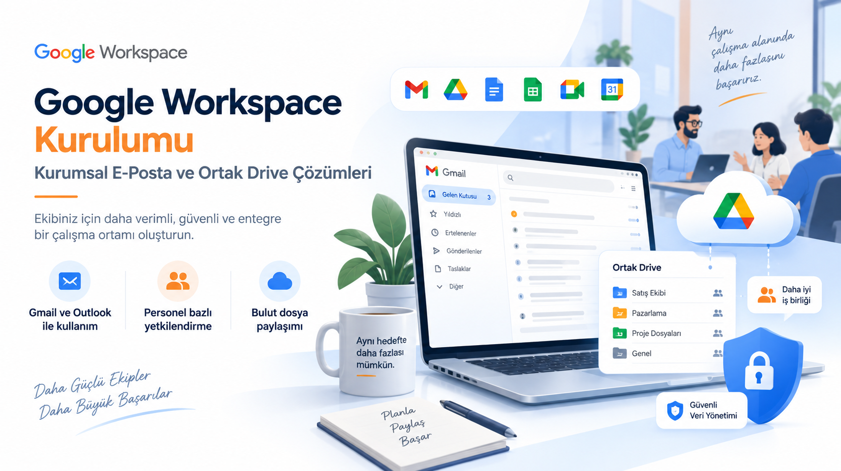 Google Workspace Kurulumu, Kurumsal Gmail ve Google Drive Hizmeti